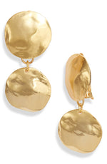 E70674 Boucles d'oreilles clips disques double coquillage - Karine Sultan - Vignette | Karine Sultan