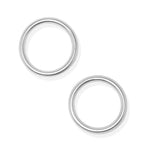 E70740 Boucles d'oreilles clous grand cercle poli - Karine Sultan - Vignette | Karine Sultan