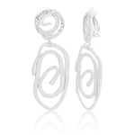 E70800 Boucles d'oreilles clips goutte tourbillonnante - Karine Sultan - Vignette | Karine Sultan