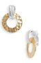 E71086 Boucles d'oreilles clips heurtoir martelé - Karine Sultan - Karine Sultan