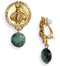 African jasper bee clip-on earrings - Karine Sultan