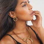 E58089 Boucles d'oreilles heurtoir - Karine Sultan - Vignette | Karine Sultan