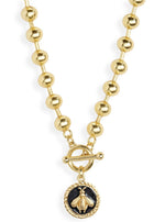 N71725 Collier chaîne Email noir - Karine Sultan - Vignette | Karine Sultan