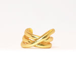 R71026 Bague rayures superposées - Karine Sultan - Vignette | Karine Sultan