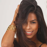 B56005 Bracelet Manchette ajourée - Karine Sultan - Vignette | Karine Sultan