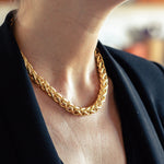 N60088 Collier chaîne courte maillons tressés - Karine Sultan - Vignette | Karine Sultan