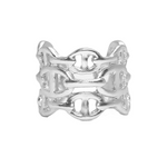 R71016 Bague anneaux maillons marins superposés - Karine Sultan - Vignette | Karine Sultan