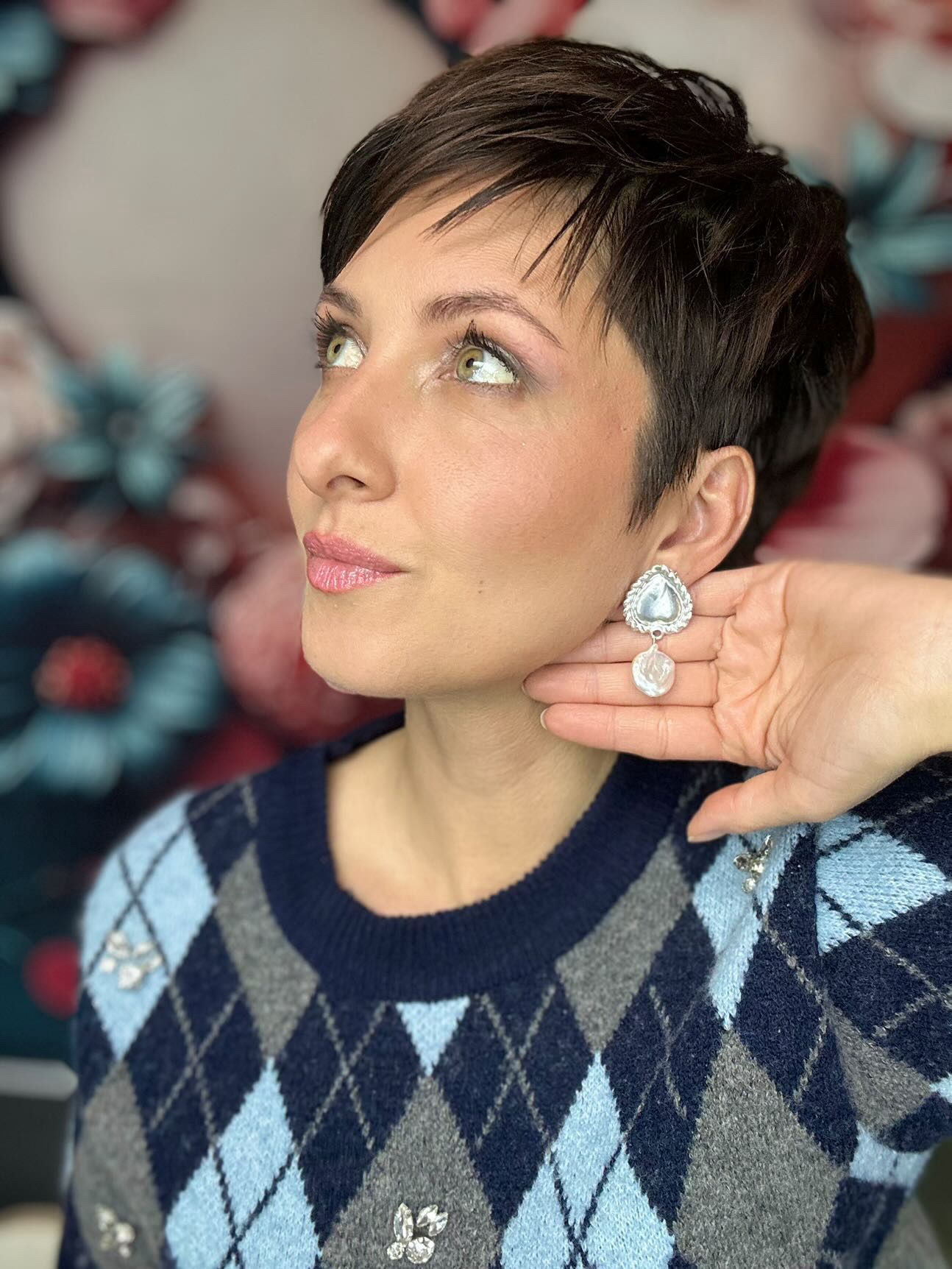 E72707 Boucles d'oreilles clous cœurs - Karine Sultan - Karine Sultan