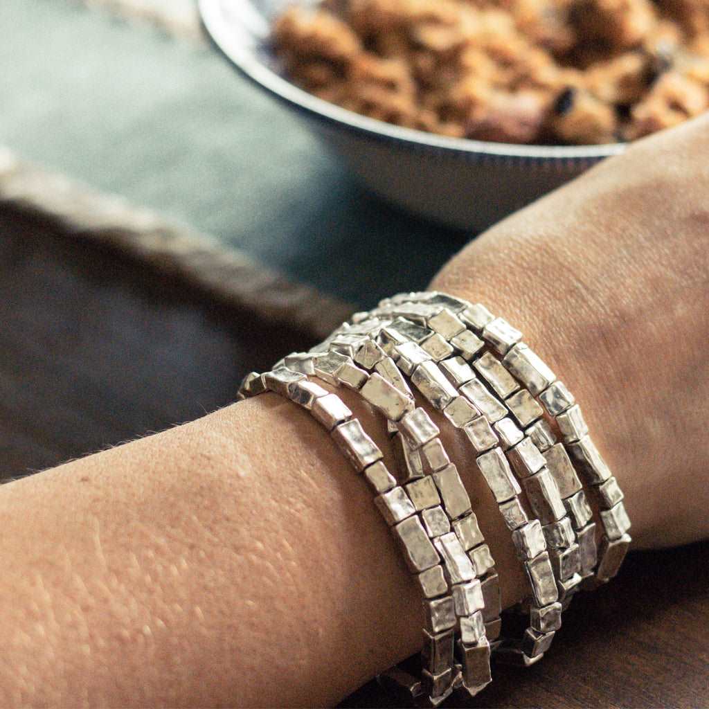 Elongated Bead Bracelets (7 in set) - Karine Sultan Official Website