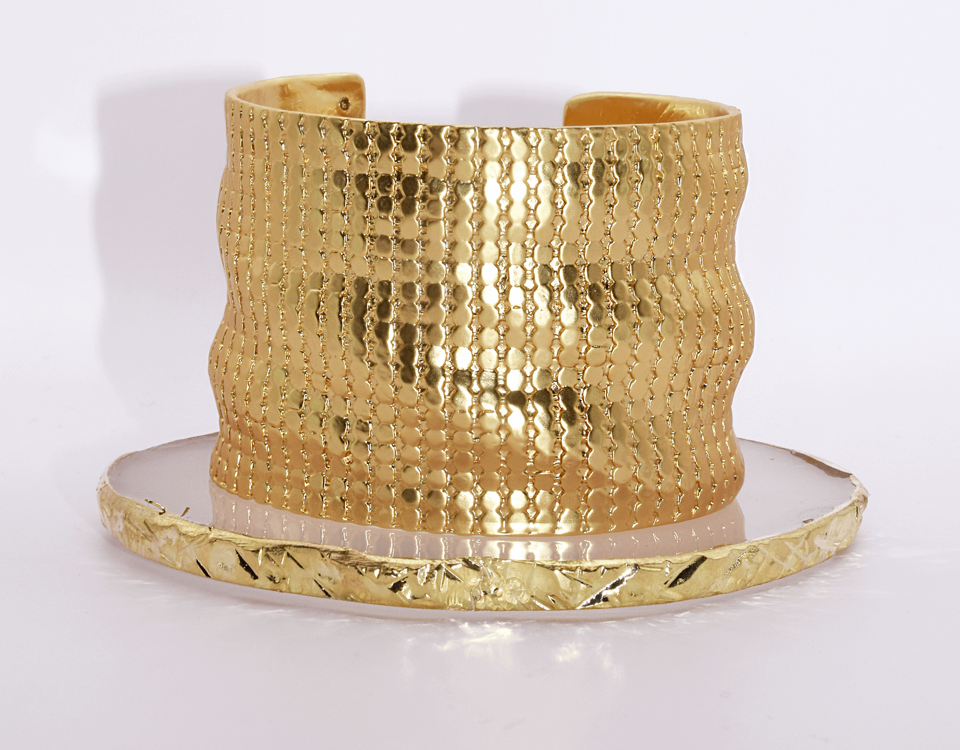 B62062 Bracelet manchette en cotte de mailles - Karine Sultan - Karine Sultan