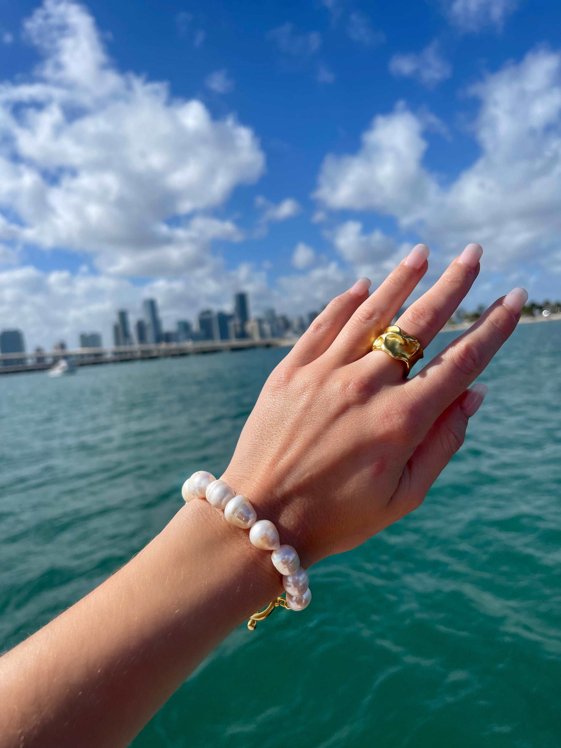 B71080 Bracelet perles d'eau - Karine Sultan - Karine Sultan