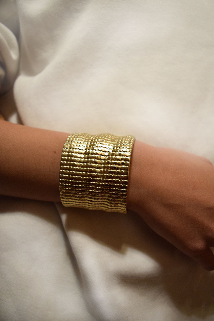 B62062 Bracelet manchette en cotte de mailles - Karine Sultan - Karine Sultan