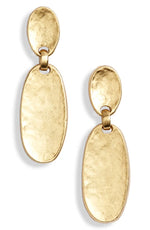 E71067 Boucles d'oreilles clips goutte ovale texturée - Karine Sultan - Vignette | Karine Sultan