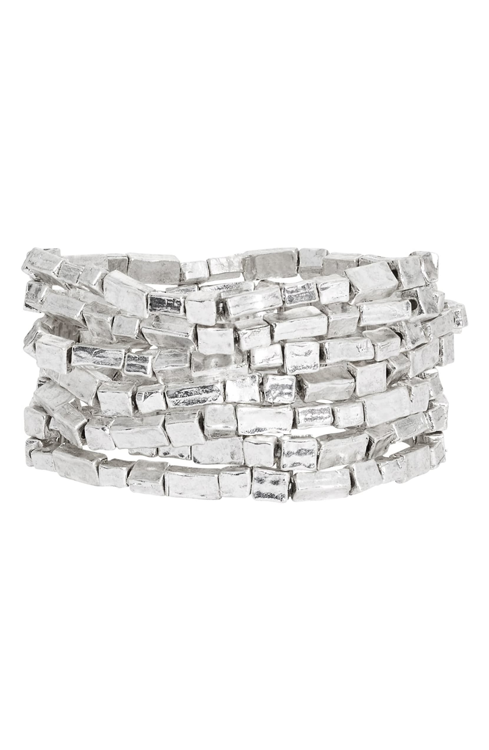 Elongated Bead Bracelets (7 in set) - Karine Sultan Official Website