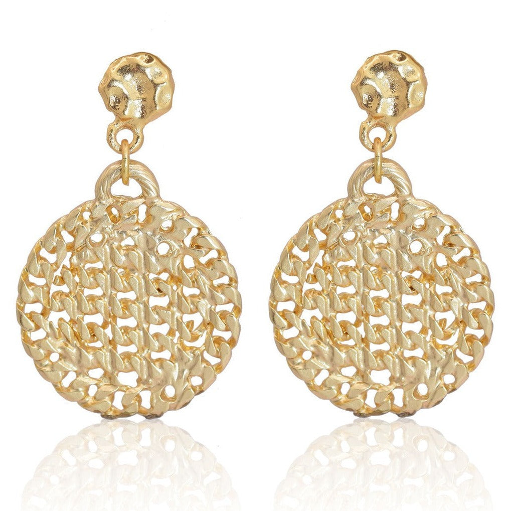 Cuban coin drop earrings - Karine Sultan