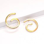 E61133 Boucles d'oreilles puces grandes spirales - Karine Sultan - Vignette | Karine Sultan
