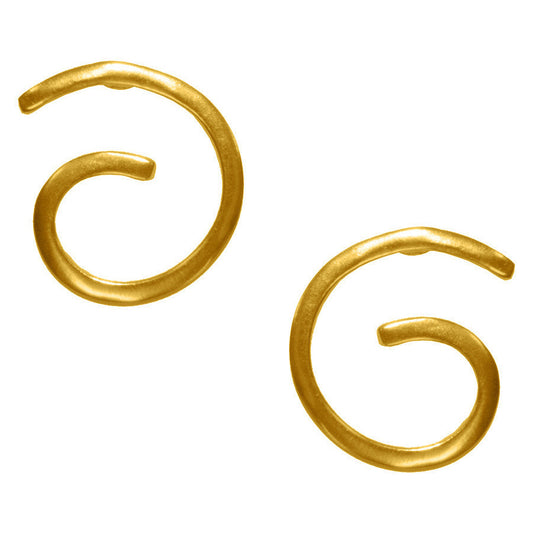 Large spiral stud earrings - Karine Sultan