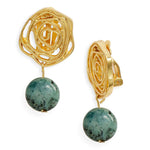 E68939 Boucles d'oreilles clips rose - Karine Sultan - Vignette | Karine Sultan