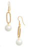 Elongated drop earring and pearl pendant - Karine Sultan