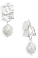 E70678 Boucles d'oreilles clips goutte perles - Karine Sultan - Vignette | Karine Sultan