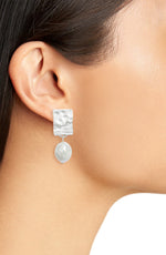 E70678 Boucles d'oreilles clips goutte perles - Karine Sultan - Vignette | Karine Sultan