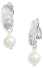 E70681 Boucles d'oreilles clips goutte perles pavées - Karine Sultan - Vignette | Karine Sultan