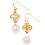E71616 Boucles d'oreilles Perle blanche - Karine Sultan - Vignette | Karine Sultan