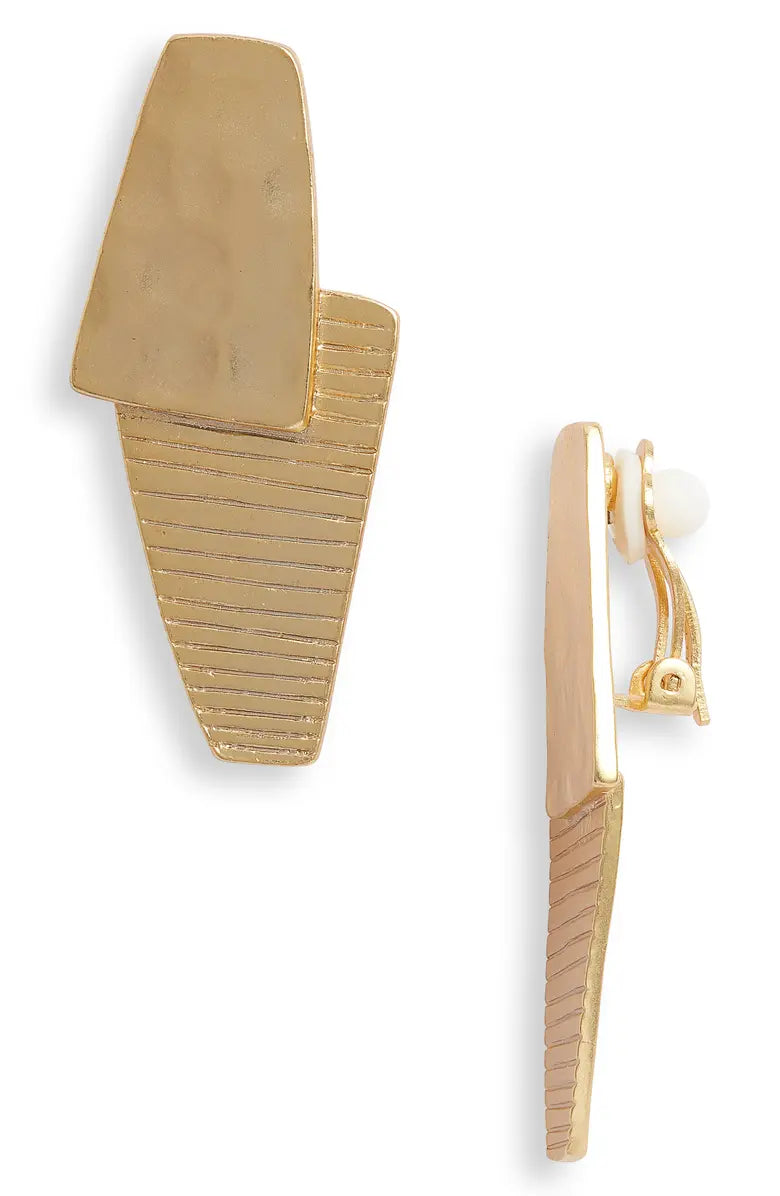 Overlap clip-on earrings - Karine Sultan